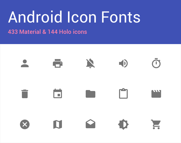 Android Icon Fonts